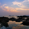 海辺の夕暮れ