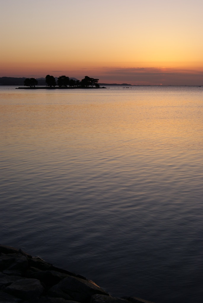 宍道湖の夕焼け　‐群青‐