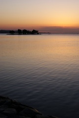 宍道湖の夕焼け　‐群青‐
