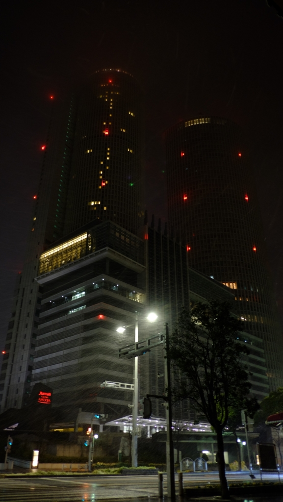 2015 元旦 深夜 名古屋の雪2