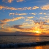 竜洋海洋公園の夕陽
