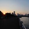 山下公園の夕暮れ