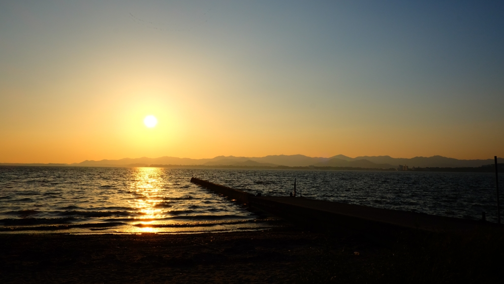 浜名湖　夕暮れ1