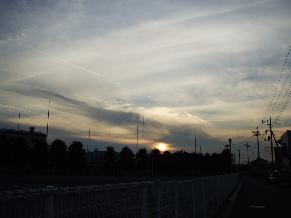 夕方の乱雲