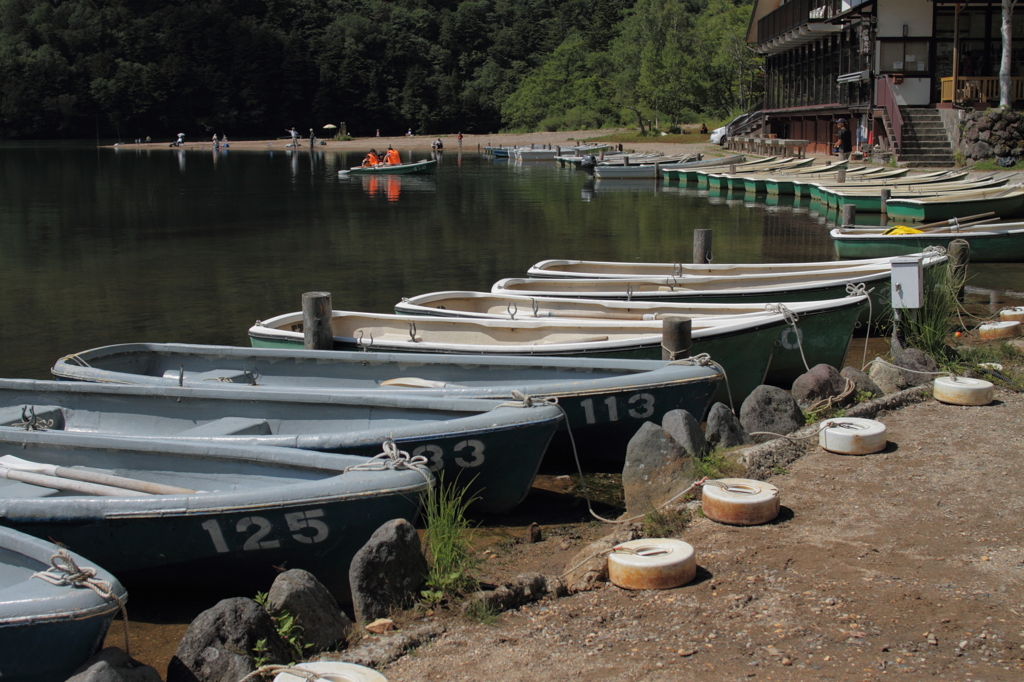 避暑地の湖にて