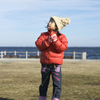 海風を受けて