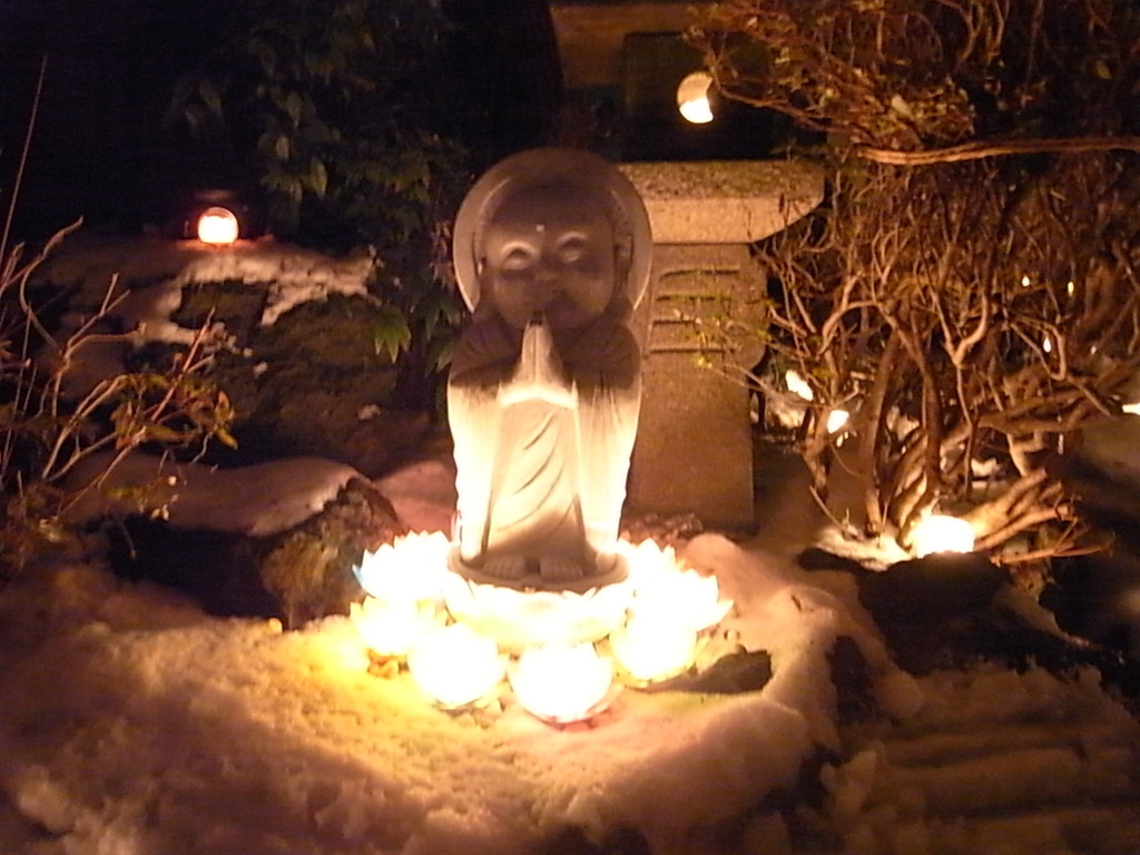 長野灯明まつり 善光寺ライトアップ 地蔵