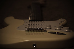 white guitar