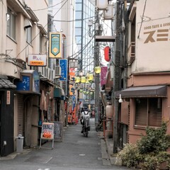 横丁チャリだぁー