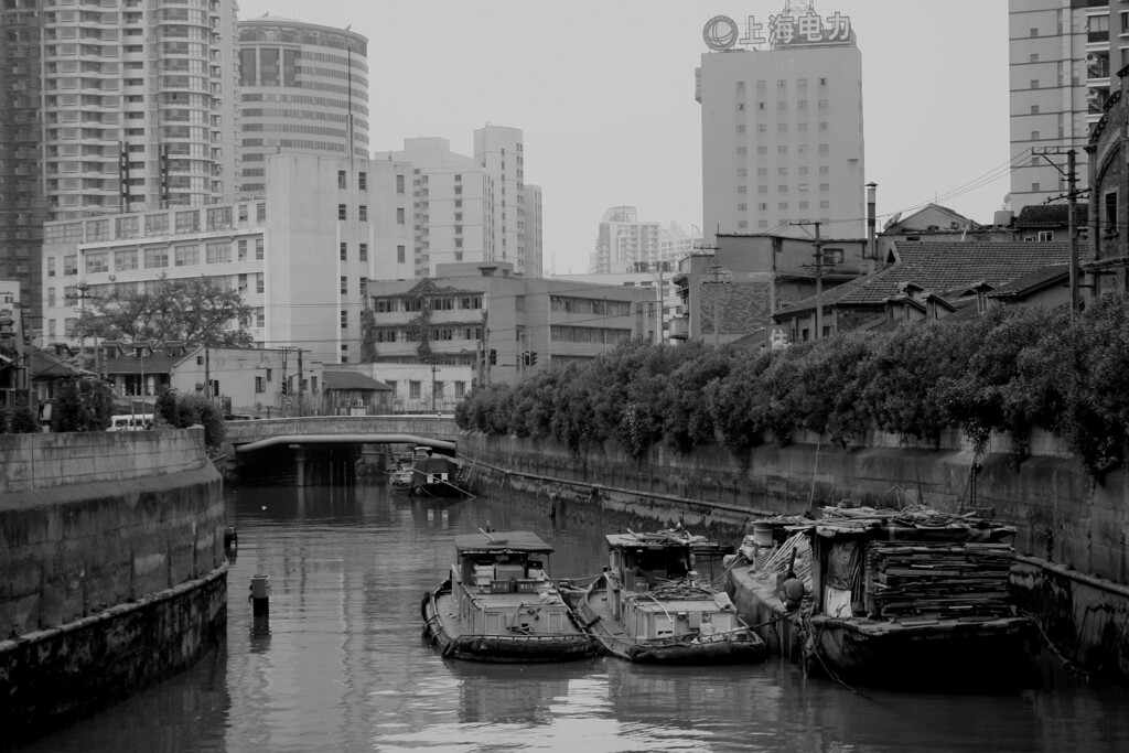 川べりの風景　上海-2005