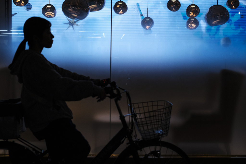 冬がママチャリで･･･