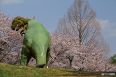 恐竜たちのお花見　２