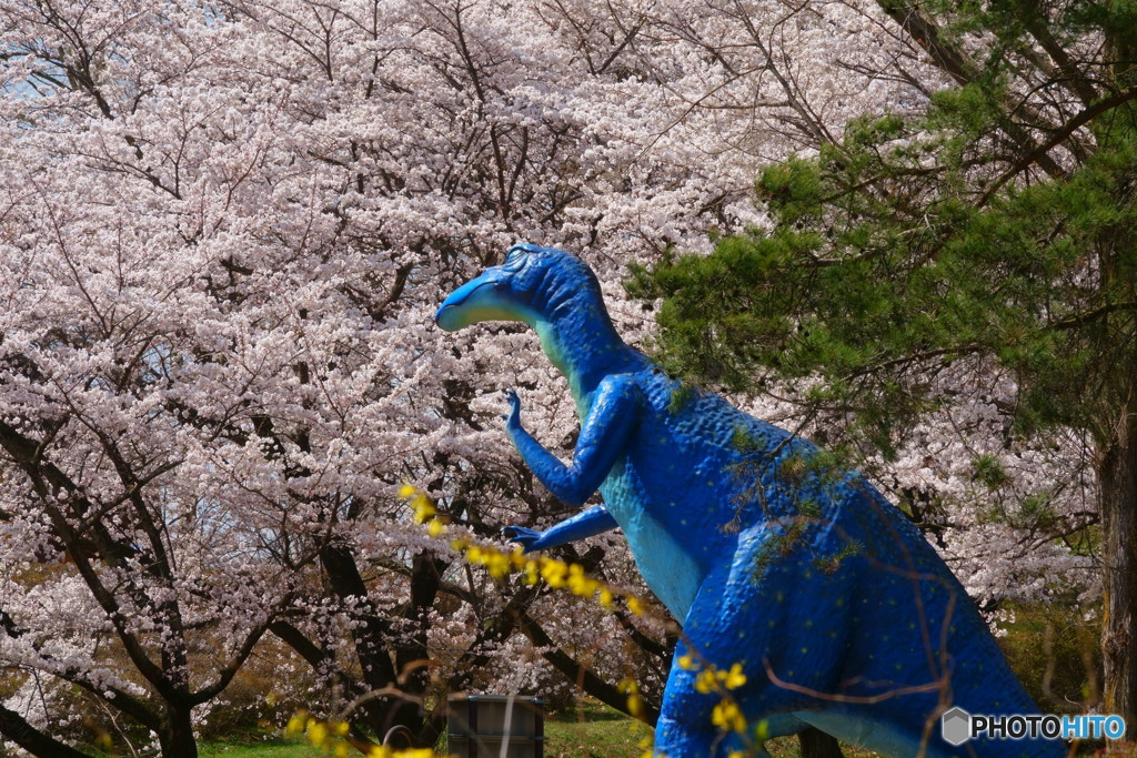 恐竜たちのお花見1