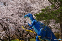 恐竜たちのお花見1