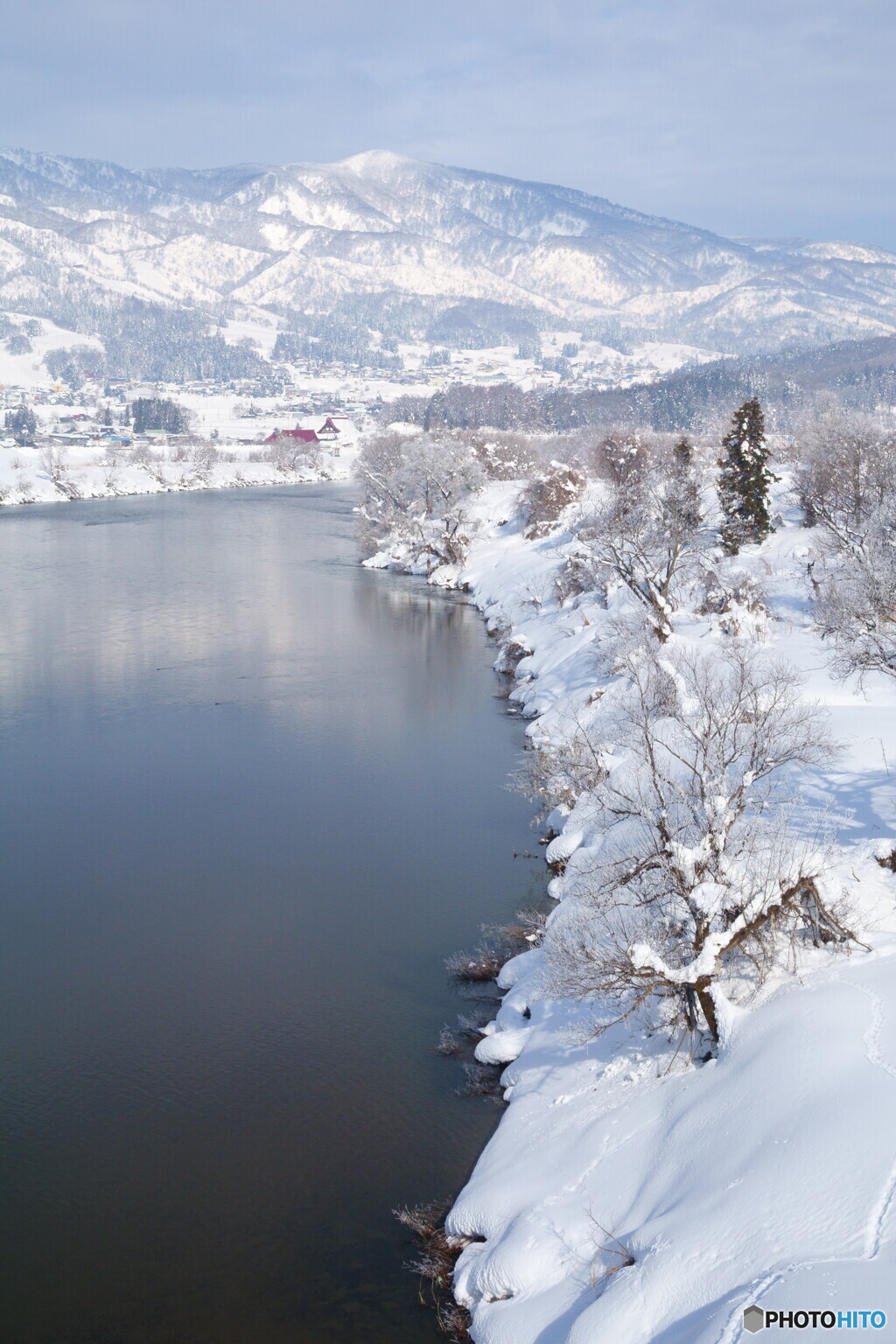 千曲川雪景