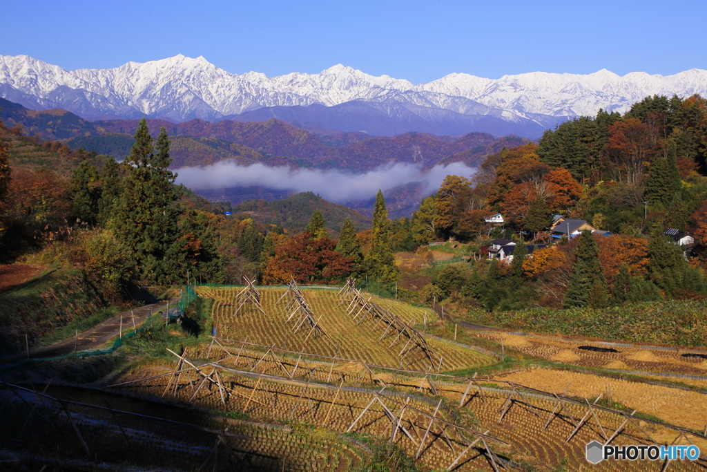 晩秋の農村