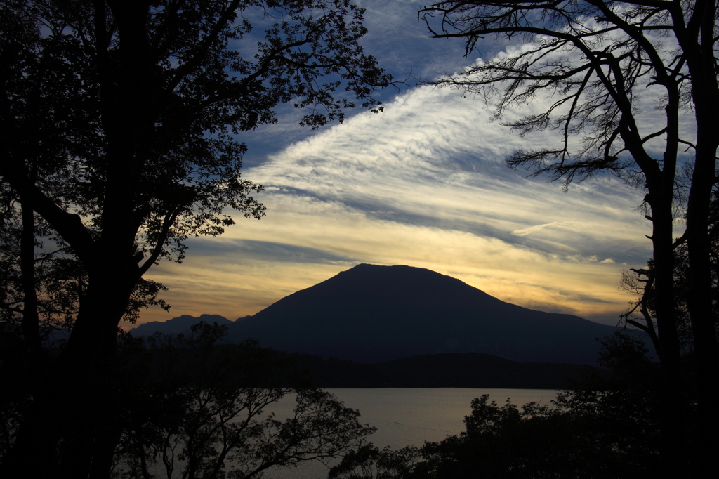 黒姫山夕景