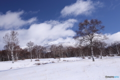 根子岳冬景