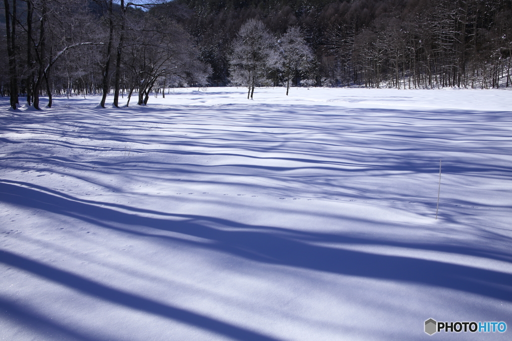 雪の影　その２