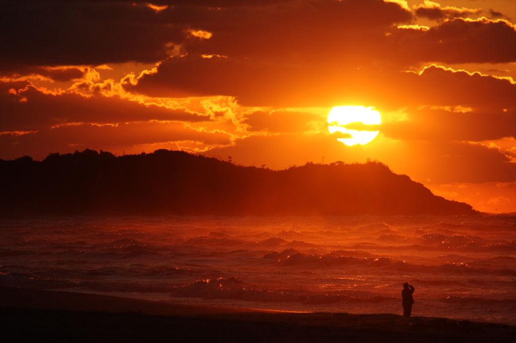 夕日に魅せられて