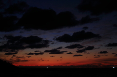 渡津の夕日