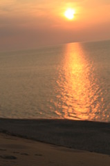 砂丘の夕陽