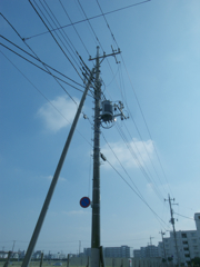 空と電柱