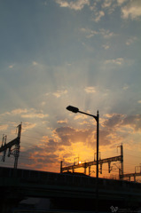 大栄橋からの夕日