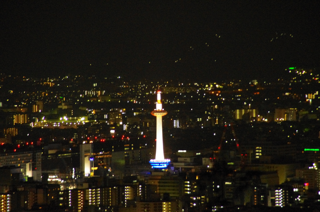 将軍塚からの京都タワー