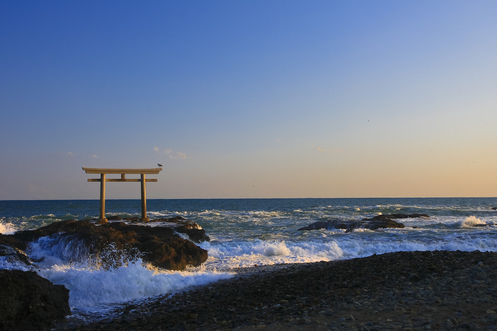 祈り～冬の大洗海岸