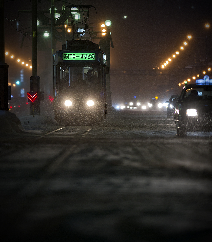 雪道を行く