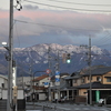 Snow-covered Mountain seen from the Town