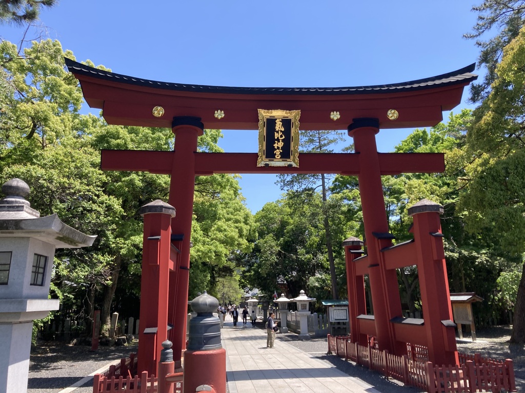 Torii gate of Kehi Jingu Shrine