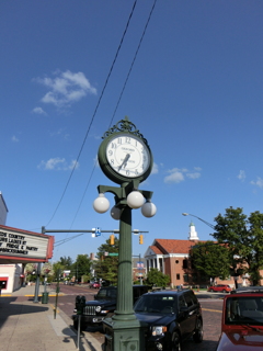 Outdoor Clock on the Sidewalk in OH