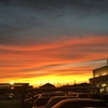 Sunset at a Supermarket Parking Lot