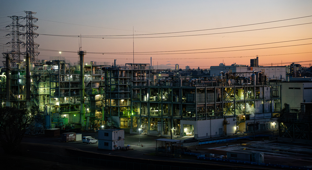 新河岸川水循環センター工場夜景