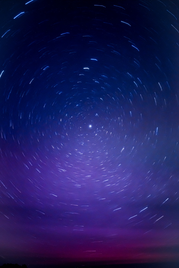 オーロラ×星