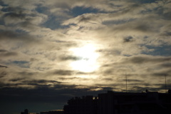 雲と夕日