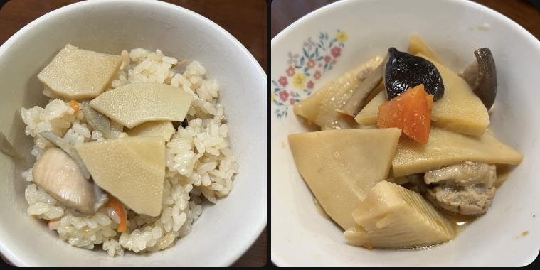 我が家で取れた初物タケノコです。