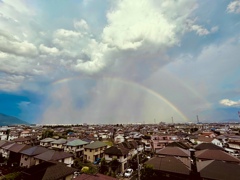 甲府の空に虹