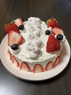 今日はMy Birthday  手作りケーキ