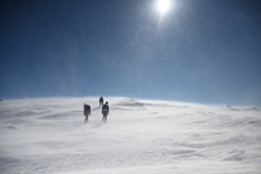 雪山　頂上台地