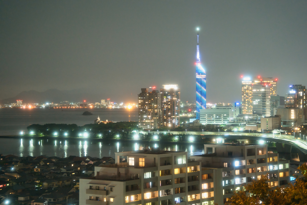 梅雨の福岡タワー