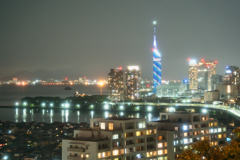梅雨の福岡タワー