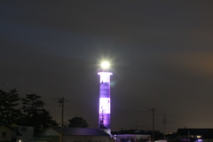 生地鼻灯台(富山県黒部市）　点灯　夜間ライトアップ