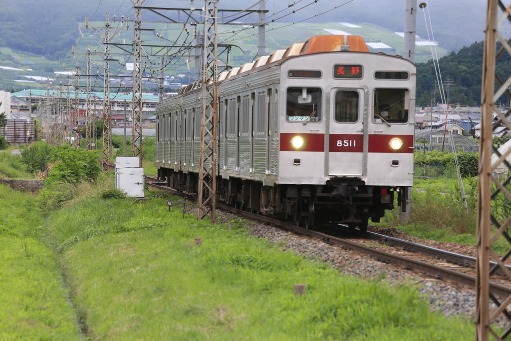長野電鉄 8500系。元東急電鉄8500系