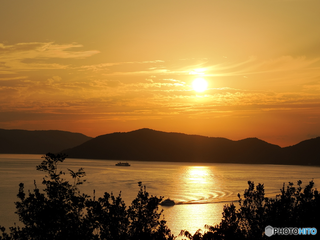瀬戸内の夕焼け