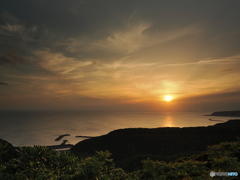 室戸岬からの夕日