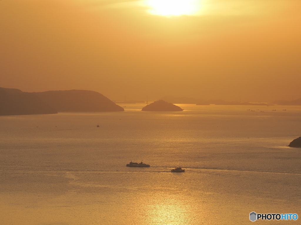 瀬戸内の夕焼け