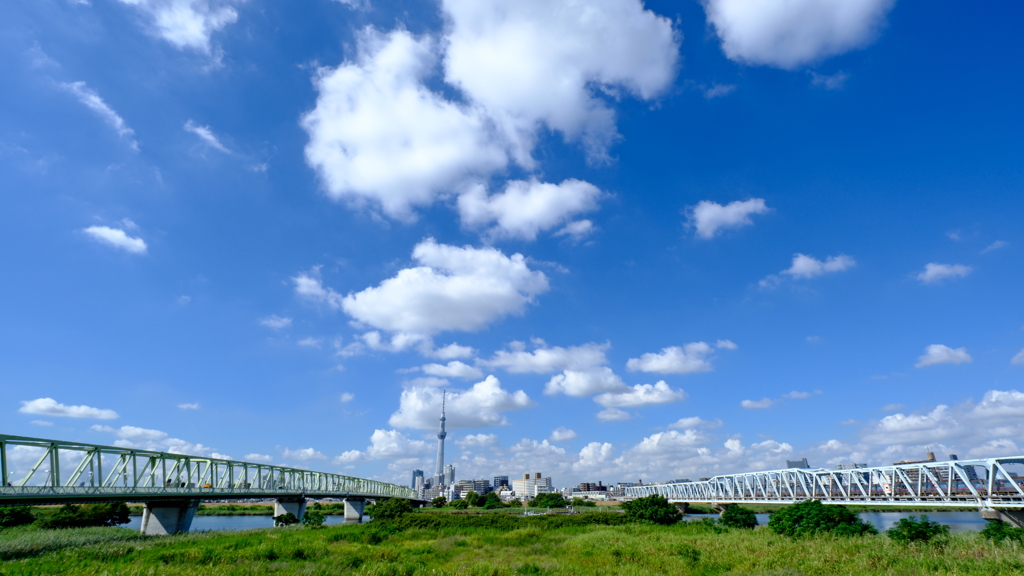 青空とスカイツリー